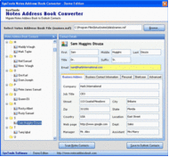 Lotus Notes Address Book Converter screenshot